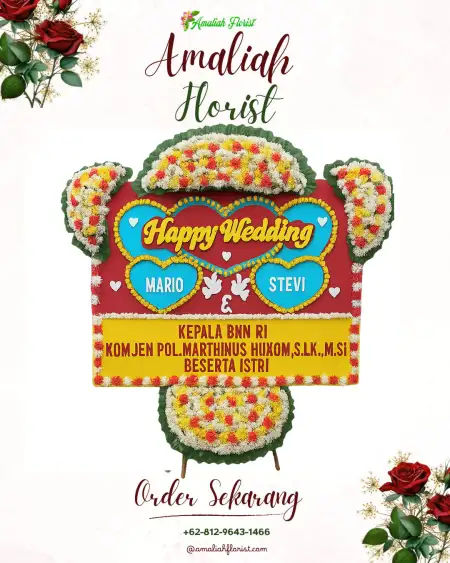 Papan Bunga Pernikahan Padaringan